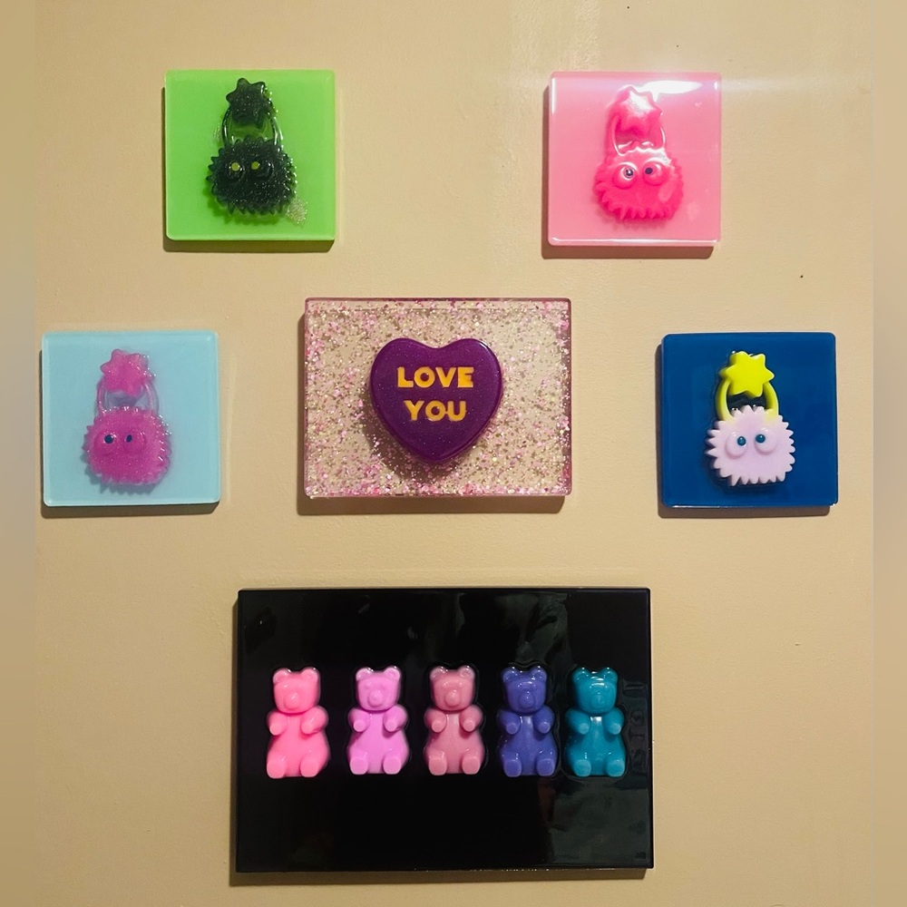 Original Pop Art: 4 Pc Set 3D Soot Sprite Resin Wall Art - Picture 4 of 4